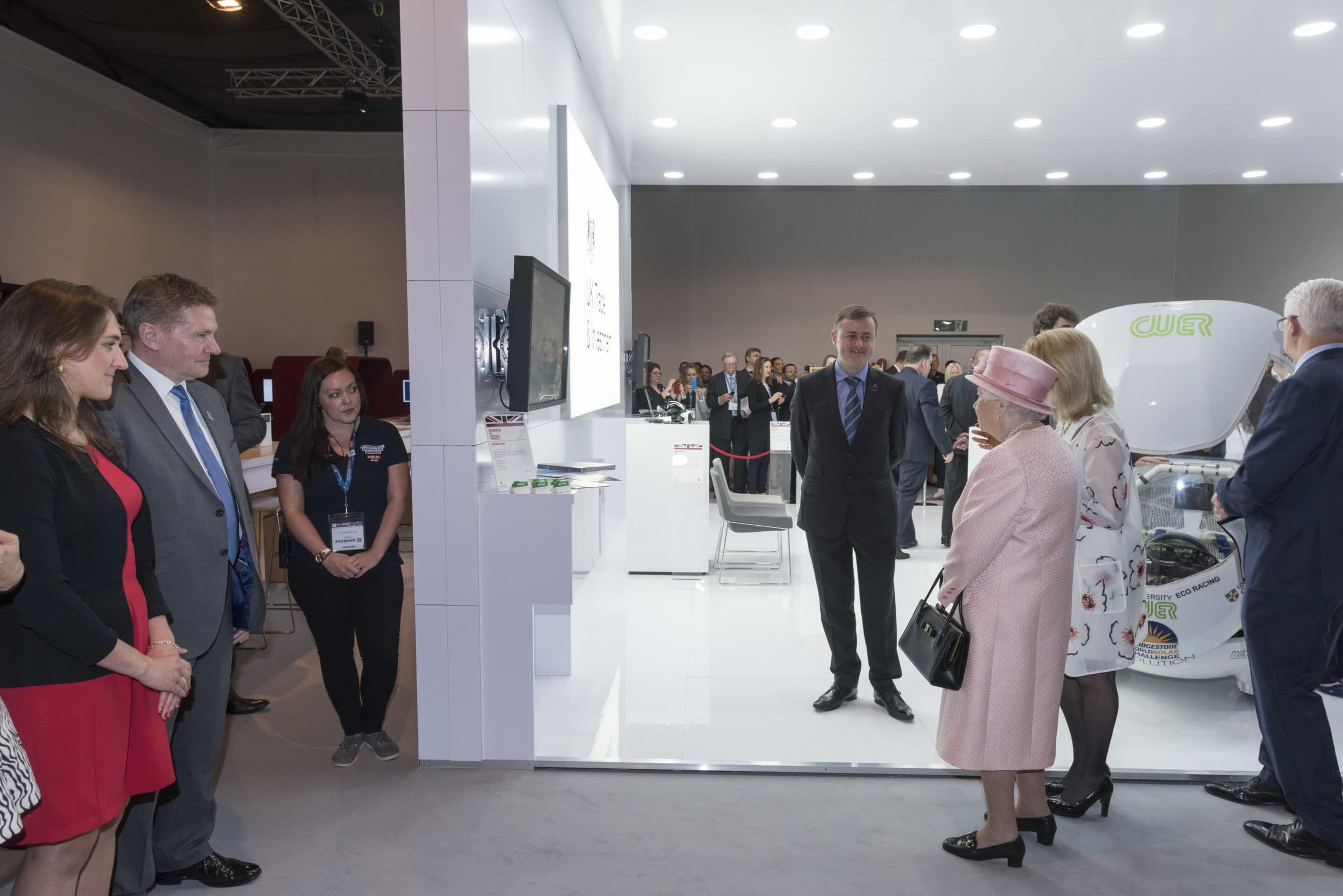 IFB2016 Liverpool Queens visit With Dr. Catherine Raines Chief Executive UK Trade & Investment and chats with Alex Marshall of Clarke Energy Knowsley Liverpool