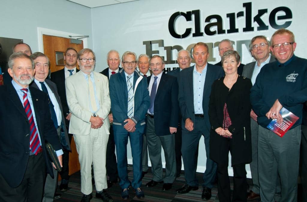 Photograph of IDGTE members at Clarke Energy's headquarters in Knowsley