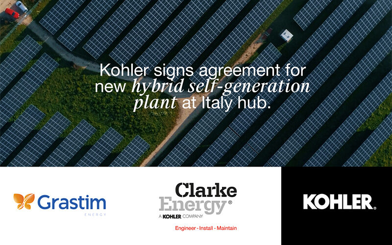 Kohler Engines et Grastim signent un accord pour une installation hybride : photovoltaïque/trigénération et « prête pour l’hydrogène »