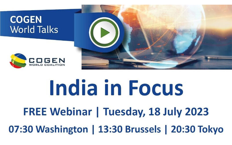 En anglais: Participation in Cogen World Talks: India in Focus Webinar