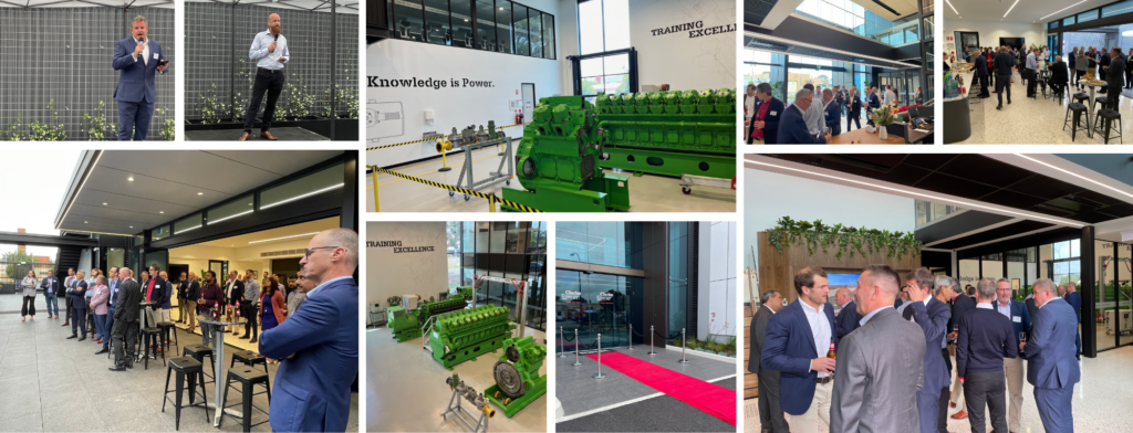 Collage of images from the grand opening of Clarke Energy Australasia