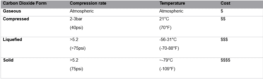 States of carbon dioxide