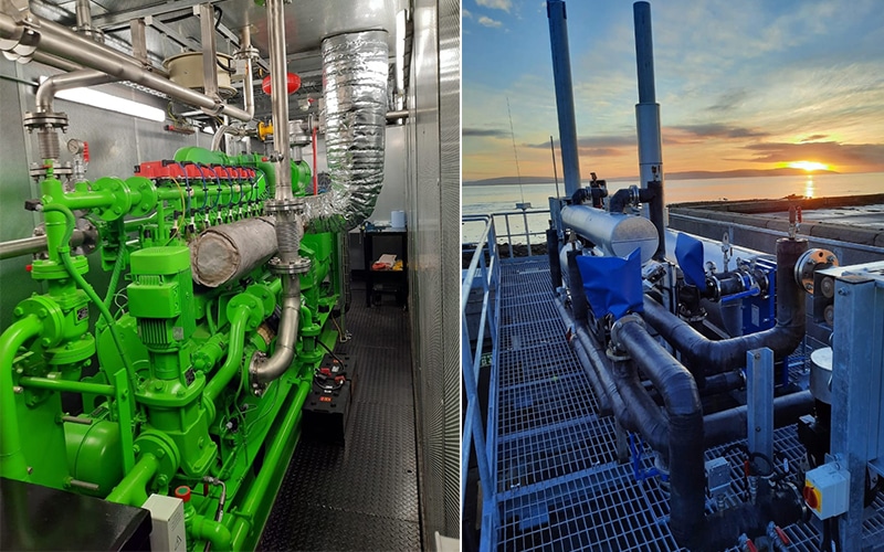 Biogas CHP Powering Mutton Island Wastewater Treatment Plant in Ireland