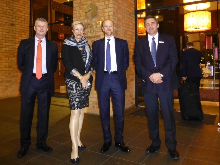 Judith Magregor British High Commissioner for Southern Africa with Alan Flecther, Jamie Clarke and Hugh Richmond from Clarke Energy