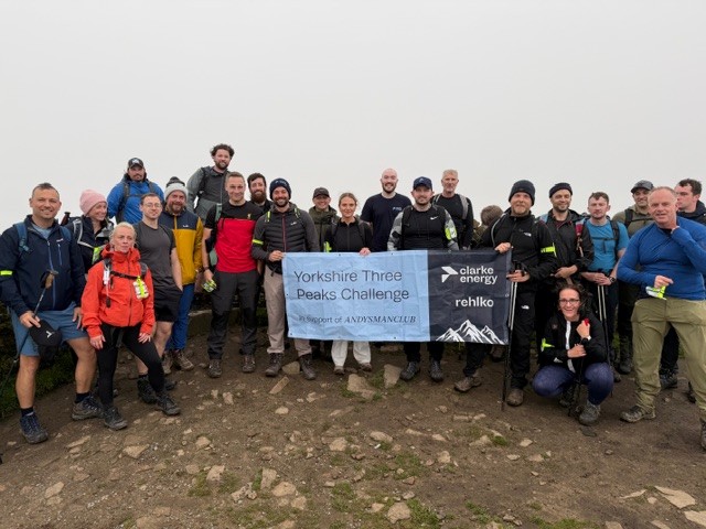 Photo of the Clarke Energy UK team completing the UK Three Peaks challenge for charity