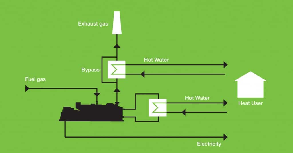 Biogas CHP Schematic with EGHE