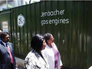 Ministers viewing gas engines at Bisasar Road