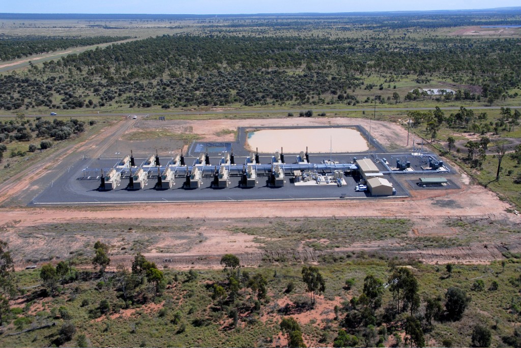 An aerial view of moranbah coal gas power plant phase 1