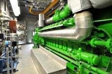 Sewage gas engine at Davyhulme WWTP